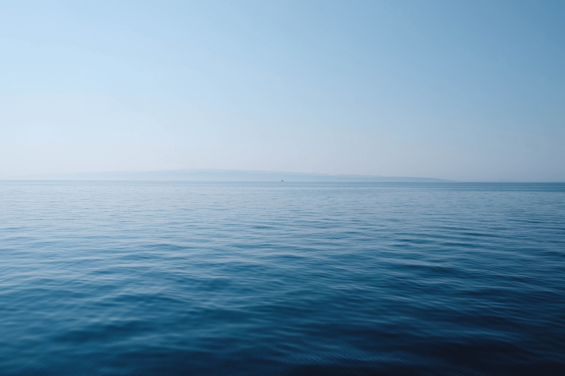 Blue open ocean to horizon